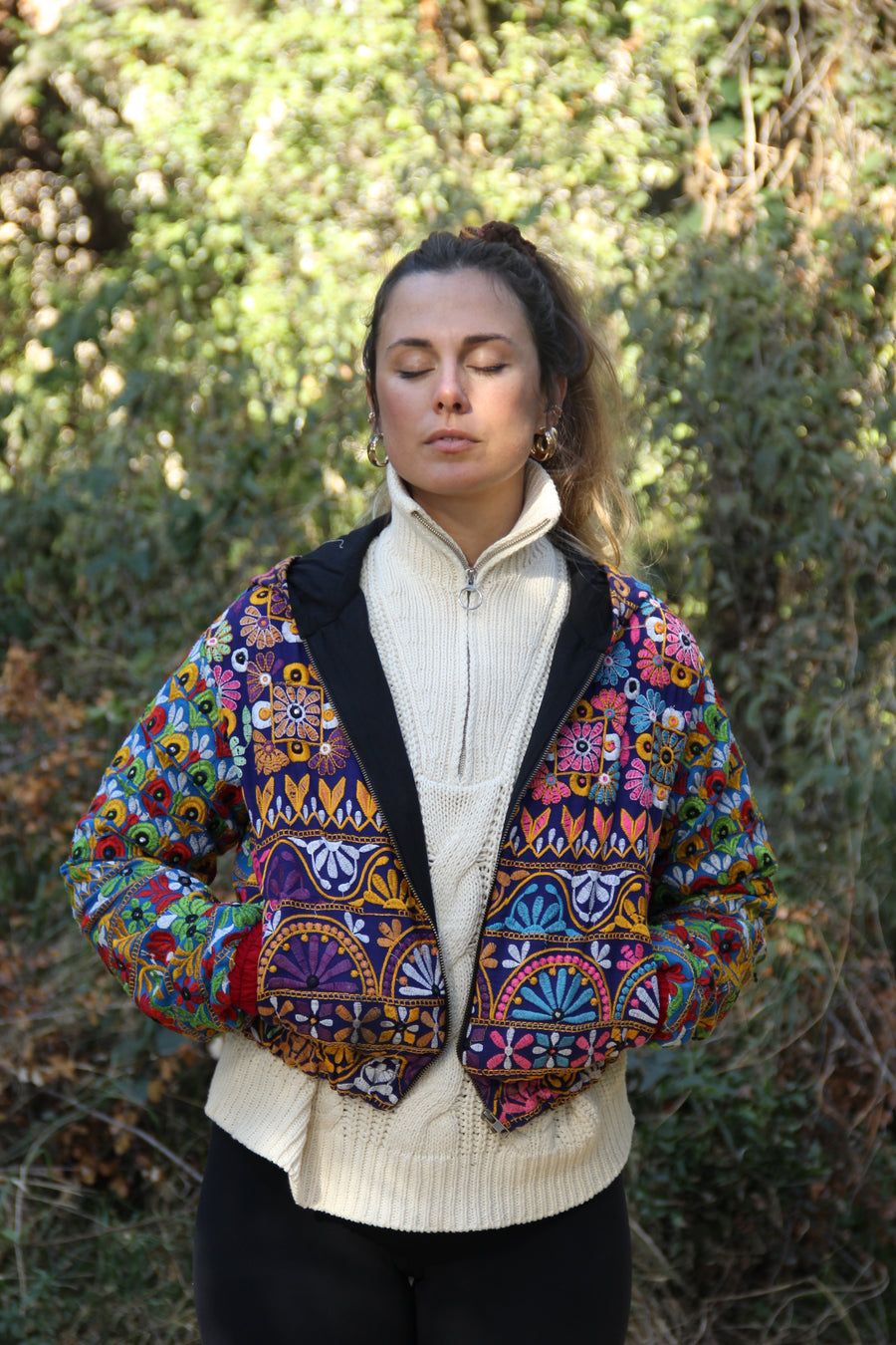 AYONIH Gypsy Cropped Bomber
