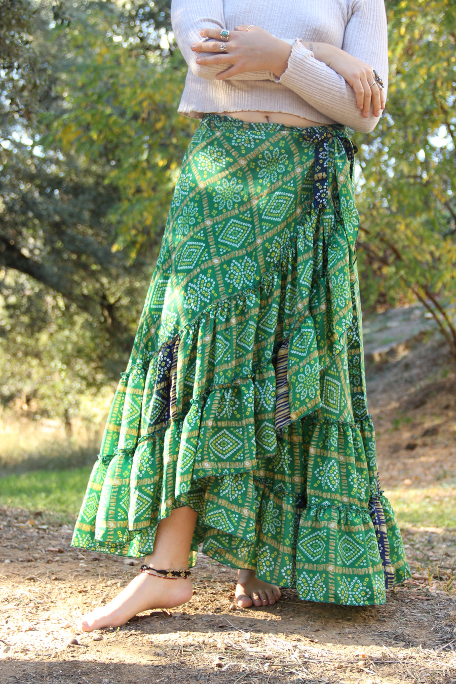 NIBHAYAI Long Skirt